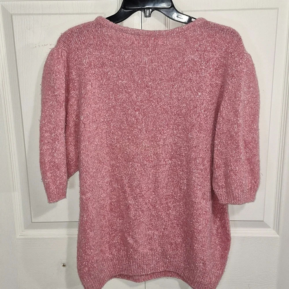 Vintage Lady De Rotchild silk/angora blend - 40 / L - heathered pink